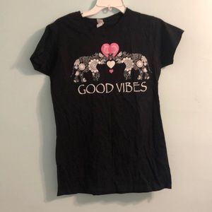 black t-shirt